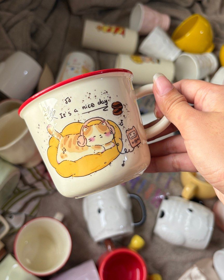 Kitty Cat Mug ☕️ (Category: Coffee & Tea Tableware) located in Manila. Submitted by mugandsips (Listing ID 1465600020, Image 3). Description: Kitty Cat Mug ☕️ Brandnew Condition No Dents -✨Unique Design -🎀 Cute and aesthetic designs -🎁 Gift ideas, for birthdays and special occasions -🌷 Perfect for your home, office, or study desk Price- 299.00 Location- South Caloocan Courier- Lalamove/ J&T.
