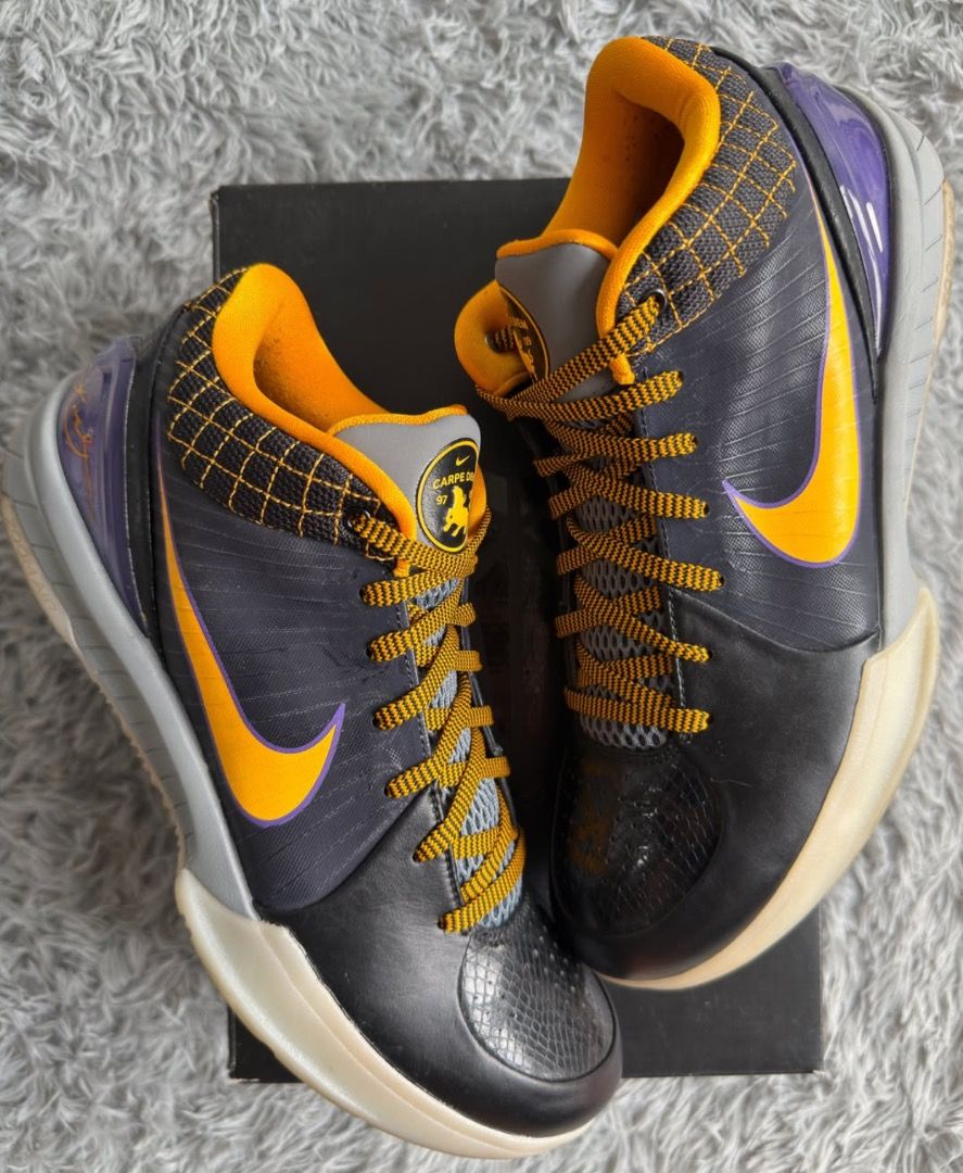 Kobe 4 Protro Carpe Diem size 11us (Category: Sneakers) located in Quezon City. Submitted by shoeplug.ph (Listing ID 1465692424, Image 1). Description: Kobe 4 Protro Carpe Diem size 11us M worn once like new / complete issue: seps, due to its age ₱7,500 dm if interested.