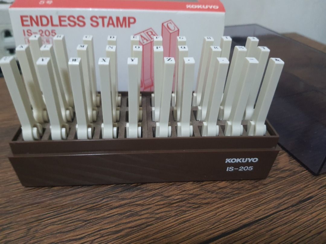 Kokuyo Endless Stamp - Alphabet (Category: Craft Supplies & Tools) located in Dasmarinas. Submitted by jarzy82 (Listing ID 1465692663, Image 2). Description: Kokuyo Endless Stamp - Alphabet Condition: Brand new. Never used. Comes with box Price: P900 (LP: P850) Shipping fee = buyer's responsibility..