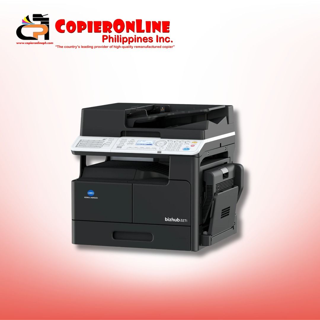 Konica Minolta Bizhub 227i Multifunction Printer (Category: Printers, Scanners & Copiers) located in Quezon City. Submitted by copieronlineinc (Listing ID 1465678730, Image 1). Description: 🖨️ KONICA MINOLTA BIZHUB 227i A3 monochrome multifunction printer designed for everyday office printing, copying, and scanning. Ideal for offices, businesses, schools, and workspaces. 📌 Product Details: • Model: bizhub 227i • Type: A3 Monochrome Multifunctio