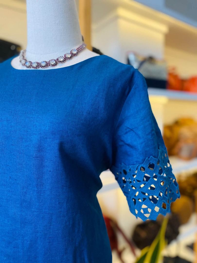 KOREAN BLUE LINEN DRESS (Category: Dresses) located in Baguio. Submitted by asna_taku (Listing ID 1465661143, Image 3). Description: KOREAN BLUE LINEN DRESS LARGE ₱800.