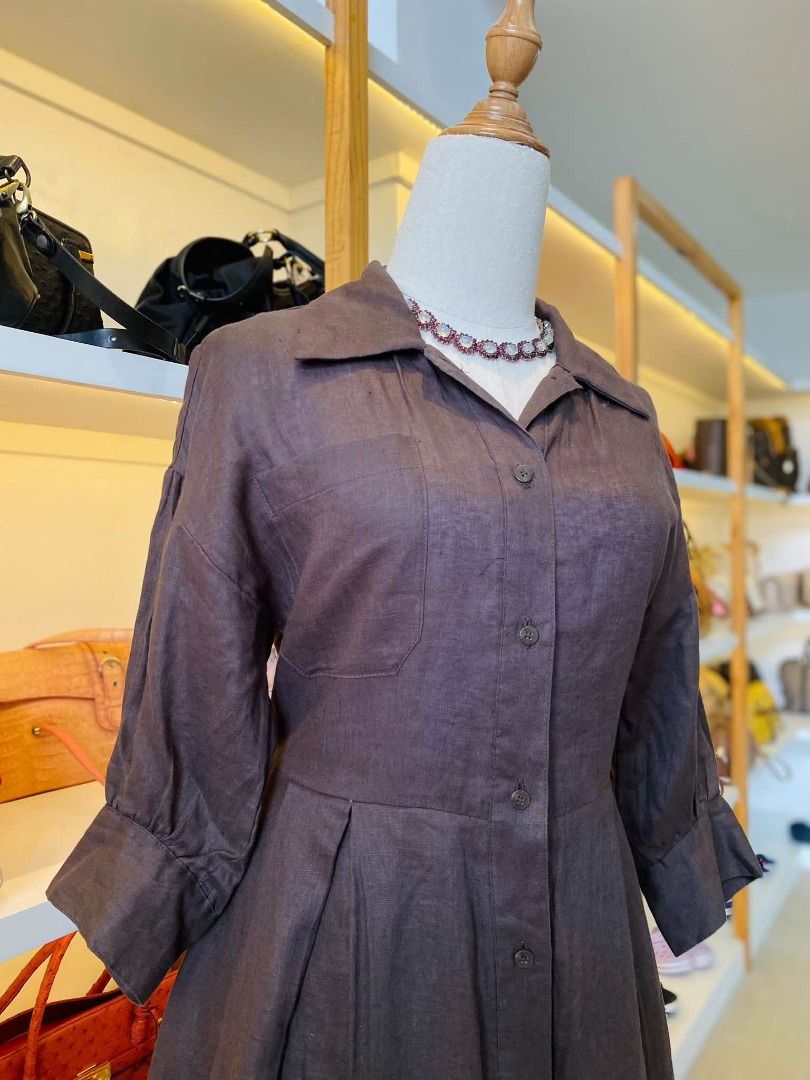 KOREAN LONGSLEEVE BUTTON DOWN DRESS (Category: Dresses) located in Baguio. Submitted by asna_taku (Listing ID 1465658006, Image 2). Description: KOREAN LONGSLEEVE BUTTON DOWN DRESS M-L ₱800.