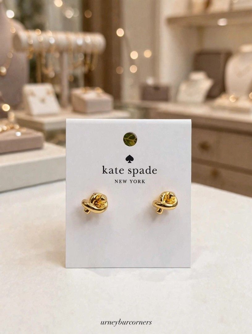 KS SAILOR KNOT EARRINGS (Category: Earrings) located in Imus. Submitted by urneyburcorners (Listing ID 1465589365, Image 1). Description: Gold plated Disk silicon clutch closure width: 0.2" Non turnish 100% original from USA brand outlet..