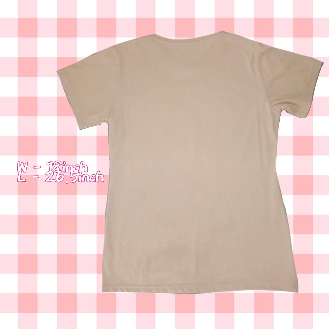 LABUBU Khaki Tshirt || 100% authentic (Category: Tshirts & Polo Shirts ) located in Bangar. Submitted by leerush (Listing ID 1465592735, Image 2). Description: - no issue - Medium - XL fit, XL on tag - can ship through JnT, shipping fees are covered by the buyer. ⭐caption for keywords only.