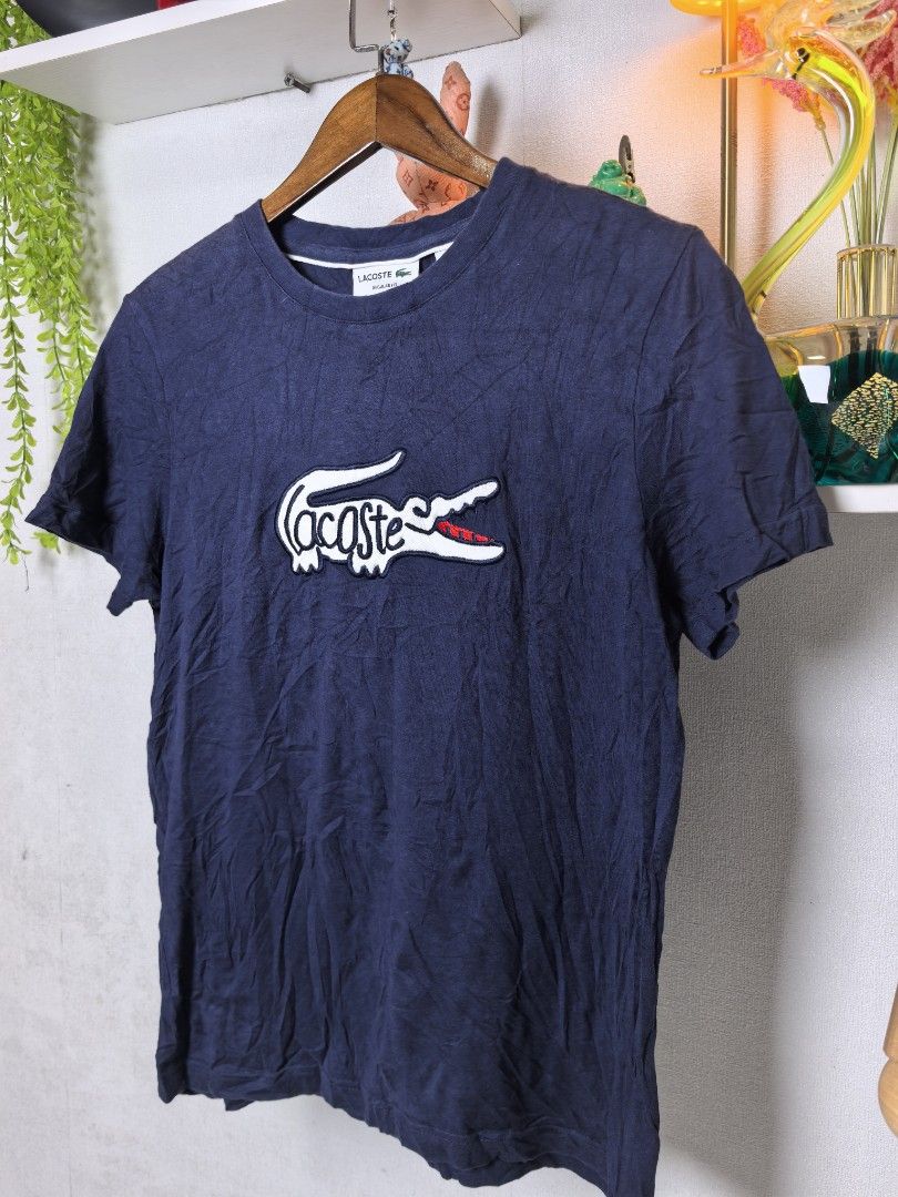 Lacoste big logo (Category: Luxury Apparel) located in Baguio. Submitted by ashzachary (Listing ID 1465700473, Image 2). Description: Lacoste big logo Condition :Excellent condition Color rate 10/10 Size :large Inches:W/L No issues No flaws Super ganda sa personal Pm. More details Good quality Plsss 📌No Bogus 📌No return MOP What you see is what you get PALAWAN, CEBUNA GCASH AND BDO Reminder😊 We're selling thrifted clothes so please manage you 