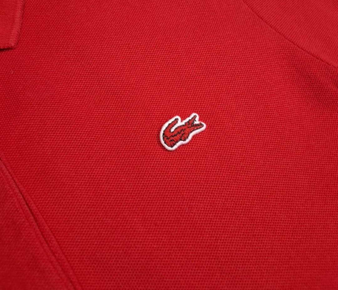 Lacoste Red Polo Dress Size 36 (Category: Dresses) located in Sorsogon. Submitted by johnmichae69459 (Listing ID 1465699583, Image 2). Description: - Brand: Lacoste - Item: Polo Dress - Color: Bright Red - Size: 36 (Made in Korea) - 17 width - 35 lenght - Features: Short sleeves, classic collar with 3-button placket, ribbed collar and cuffs, signature embroidered crocodile logo.