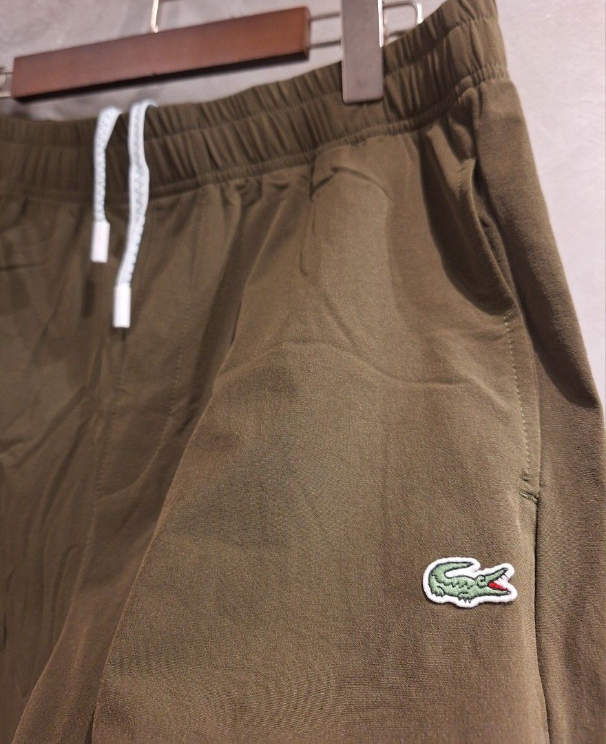 Lacoste stretch sweat pants (Category: Joggers) located in Muntinlupa City. Submitted by kstefanomela14 (Listing ID 1465622872, Image 2). Description: brandnew legit lacoste stretch beige and army green track jogging sweat pants small 16x37 medium 17x38 cod cop j&t lalamove lbc.