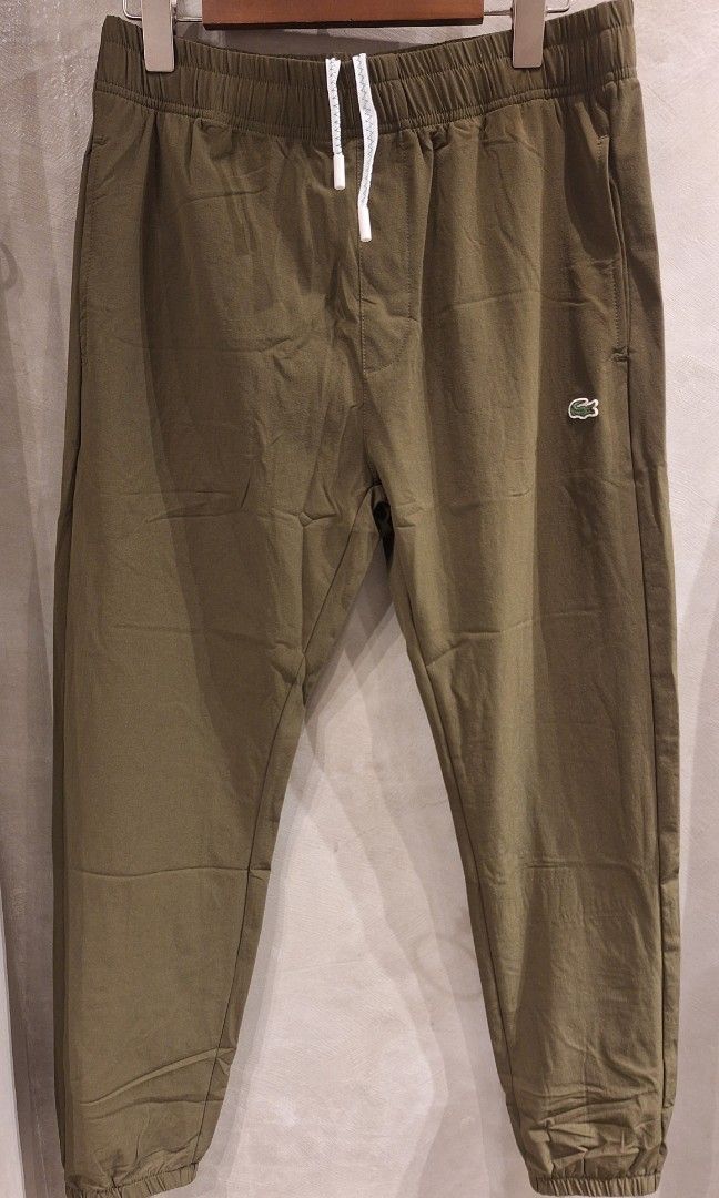 Lacoste stretch sweat pants (Category: Joggers) located in Muntinlupa City. Submitted by kstefanomela14 (Listing ID 1465622872, Image 1). Description: brandnew legit lacoste stretch beige and army green track jogging sweat pants small 16x37 medium 17x38 cod cop j&t lalamove lbc.