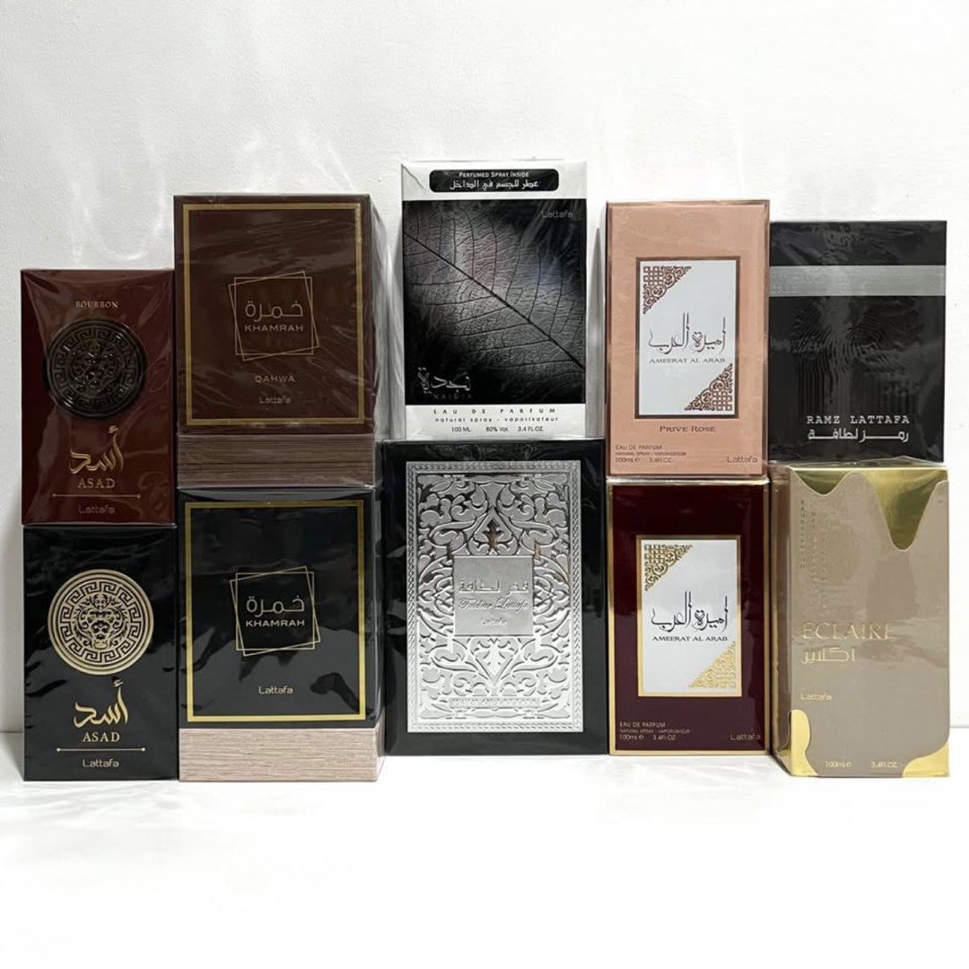 Lattafa Middle Eastern Perfume (Category: Fragrance & Deodorants) located in Manila. Submitted by primefragrancesph (Listing ID 1465679793, Image 1). Description: Asad - 1,550 Asad Bourbon - 1,550 Ameerat Red - 1,250 Ameerat Prive Rose - 1,250 Eclaire - 1,900 Fakhar - 1,450 Najdia - 1,000 Ramz Silver - 1,100 Khamrah - 1,800 Qahwa - 1,800 💯Original / Authentic / Legit ✔️Brand new, sealed ✔️Moneyback if proven fake ❗️Limited stocks only❗️ Prices a