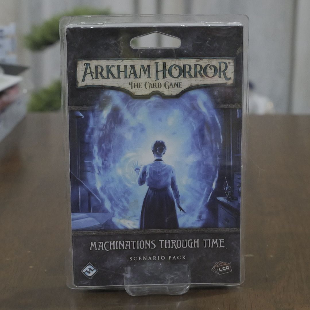 [LCG] Arkham Horror - Machinations Through Time Scenario Pack (Category: Board Games & Puzzles) located in Batangas. Submitted by ambiverity (Listing ID 1465750639, Image 1). Description: Product: [LCG] Machinations Through Time Scenario Pack Publisher: Fantasy Flight Games Condition: Like New (possible shelf wear) Shop Bought From: Board Game Express PH RFS: decluttering of place, does not spark joy anymore Shipping: LBC, Lalamove (Metro Manila 