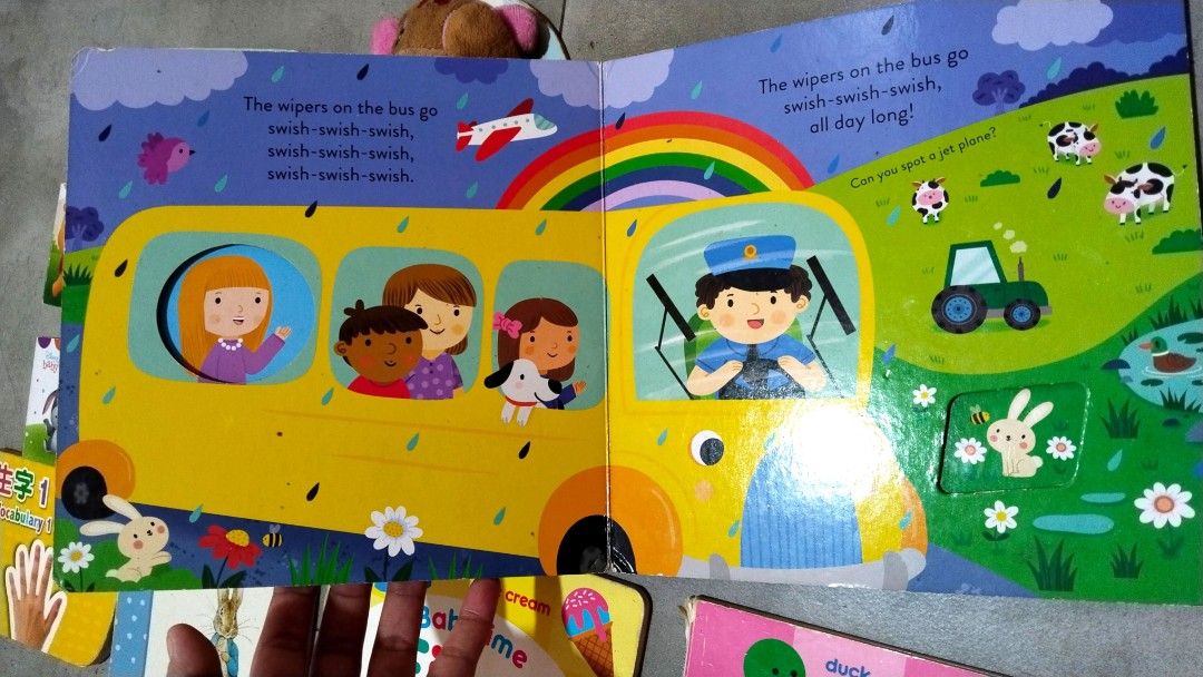 Learning board books bundle including Peter rabbit words and interactive wheels on the bus book (Category: Children's Books) located in San Pedro. Submitted by emplaything (Listing ID 1465663494, Image 2). Description: - Set of 7 interactive toddler board books - Includes Peter Rabbit Words, Wheels on the Bus, Baby Dragon finger puppet book, Peekaboo Baby, Disney Winnie the Pooh mini books, Babytime First Words, and Vocabulary 1 - Features fun te