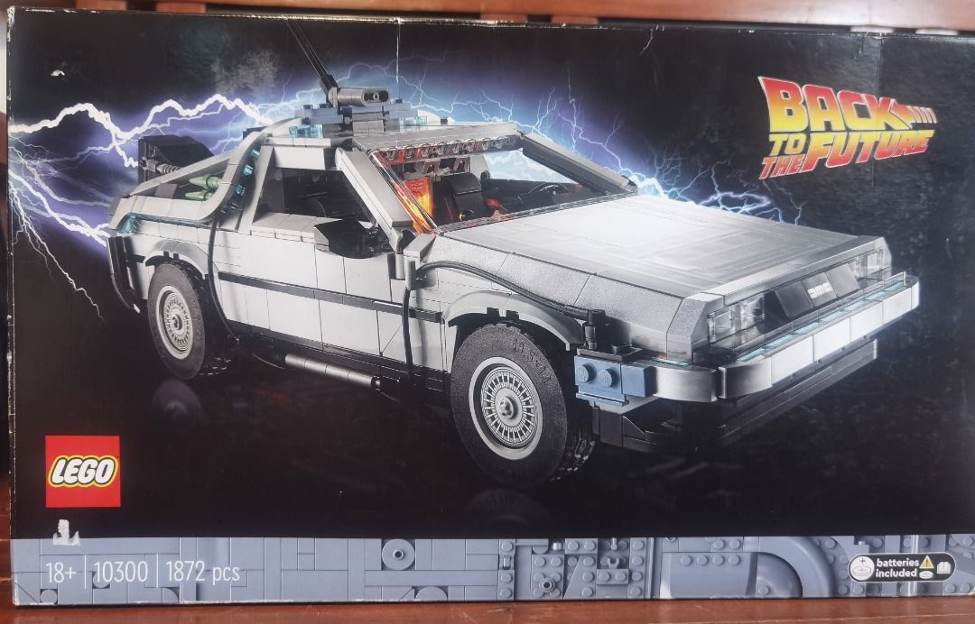 LEGO 10300 Back to the Future Time Machine (Category: Lego & Building Sets) located in Marikina City. Submitted by ericjannie1206 (Listing ID 1465637716, Image 1). Description: - Authentic LEGO 10300 Back to the Future Time Machine - Brand new, unopened, and factory sealed box - 1872 pieces featuring interchangeable parts for all three movie versions - Includes highly detailed Marty McFly and Doc Brown minifigures - Comes with cool accessories li