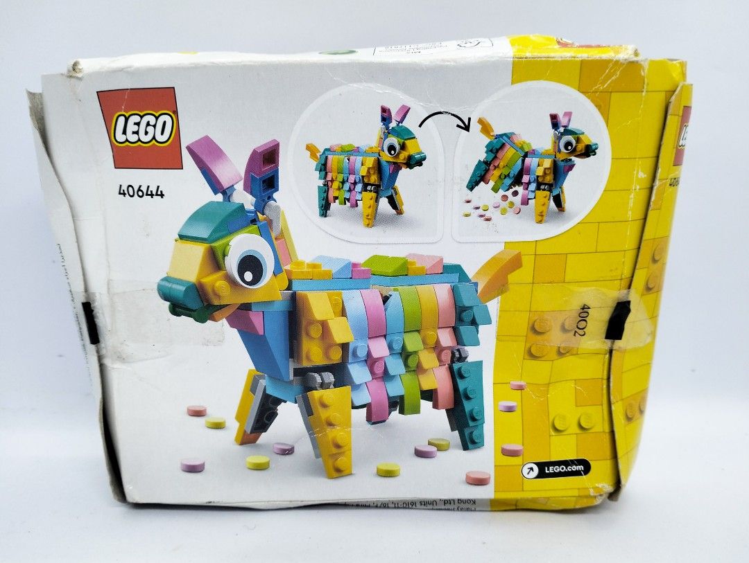 Lego 40644 Pinata (Donkey) (Category: Lego & Building Sets) located in Baguio. Submitted by toys_of_yesteryear (Listing ID 1465705733, Image 1). Description: 📌loc. Baguio ✅ Lego #40644 Pinata. Features buildable Donkey woth a ppseable gead, neck, tail, ears and legs. Sealed/unopened buy damaged box as seen on the photos ✅Price: posted + sf. 👉Mop: Gcash 👉Mod: J&T only These are carefully hand-picked, hard-to-find pieces sourced from multiple su