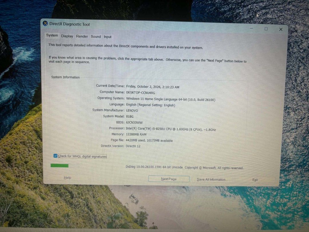Lenovo Ideapad 320 (Category: Laptops & Notebooks) located in Makati City. Submitted by viennab. (Listing ID 1465685608, Image 3). Description: - i5 8th gen - 256GB SSD SATA - 12GB RAM - Windows 11 Home - charger and unit only.