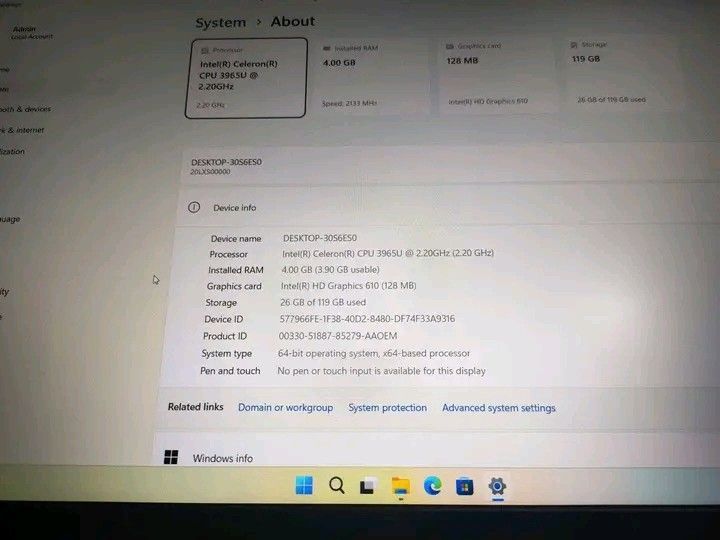 💜Lenovo L580:intel Celeron 2.20ghz💜 (Category: Laptops & Notebooks) located in Manila. Submitted by lonelyme_1986 (Listing ID 1465742246, Image 1). Description: 💜Lenovo L580:intel Celeron 2.20ghz💜 🛑intel Celeron(R) CPU 3965U 2.20GHz ✅Ram:4GB ✅Storage:128GB ssd 🛑Intel hd graphics 🛑15'6 inches Screen ✅with NUMPAD KEYBOARD 🛑Good battery 🛑Wifi ready 🛑Camera ready 🔴Bluetooth ready 🔴Landcable 🛑HDMI ready ✅Windows 11-with complete all apps 