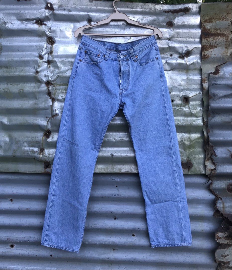 Levi's 501 Light Wash Jeans (Category: Jeans) located in Ajuy. Submitted by qpal.com (Listing ID 1465579456, Image 1). Description: - Brand: Levi's - Style: Classic 501 straight leg fit with button fly - Wash: Light wash blue denim - Details: Signature leather patch on back waistband, classic arcuate back pockets, and red tab - Versatility: Perfect everyday jeans that go with any outfit.