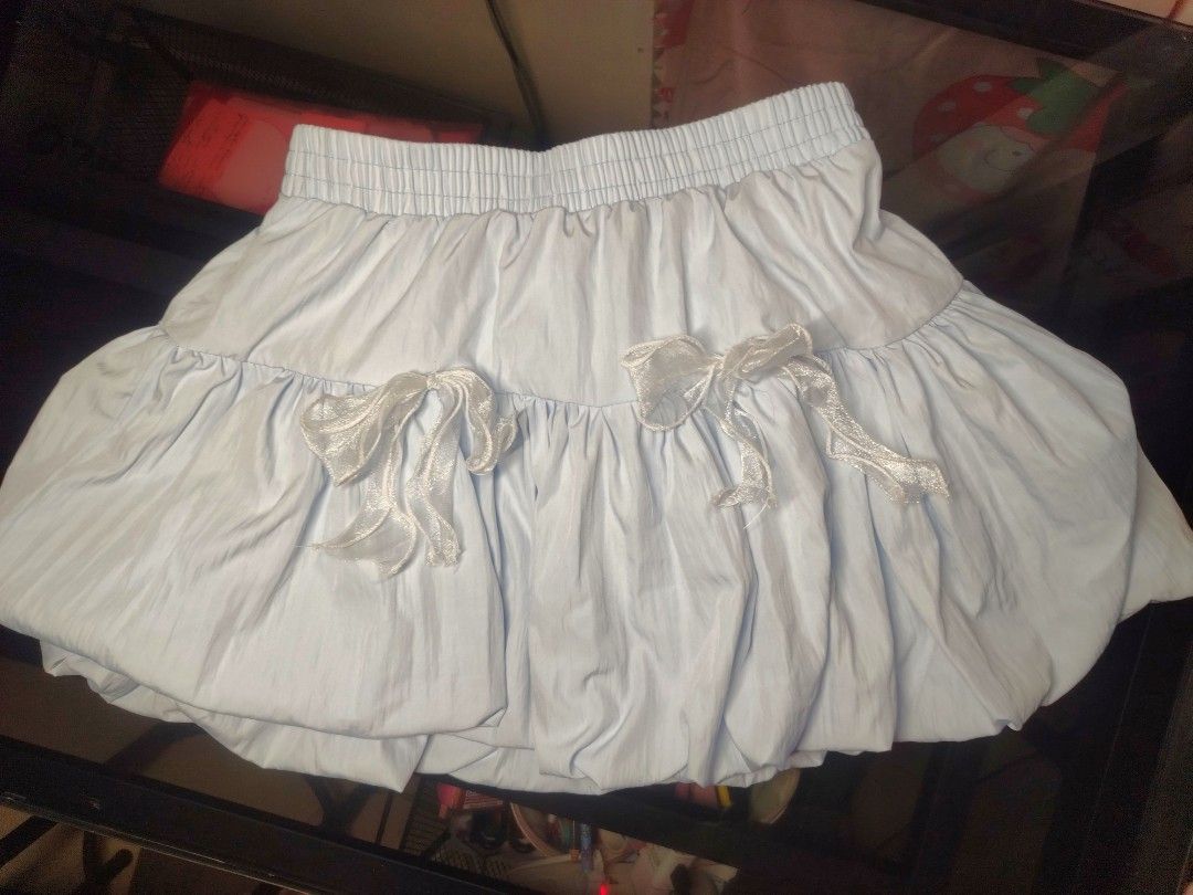 Light blue puffy bubble skirt (Category: Skirts) located in Manila. Submitted by silver.springs (Listing ID 1465676957, Image 1). Description: with shorts :).