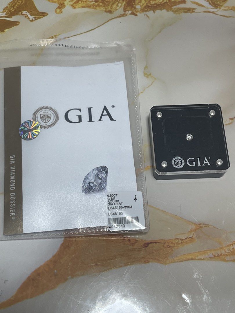 Diamond Loose natural GIA certificate (Category: Other Accessories) located in Quezon City. Submitted by brandmanila (Listing ID 1465655058, Image 1). Description: 0.50CT G SI 1 round gia cert.