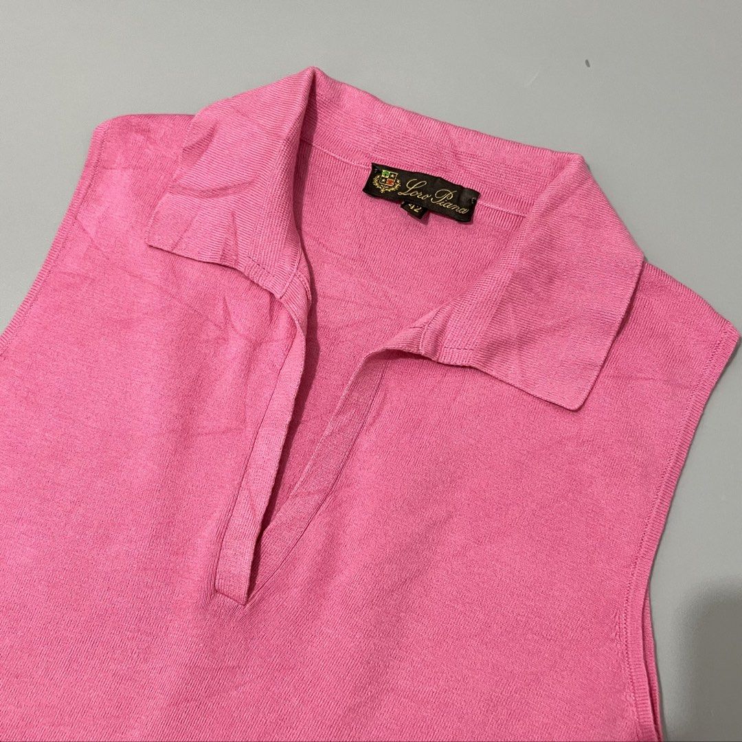 Loro Piana - Tops - Pink (Category: Sleeveless) located in Cavite. Submitted by asianluxe (Listing ID 1465702952, Image 3). Description: Loro Piana - Tops - Pink Flat measurements! Length:23 inches Armpit to armpit: 16 inches Shoulder to shoulder:13 inches Excellent condition Very presentable 9/10 condition No flaw or damage.