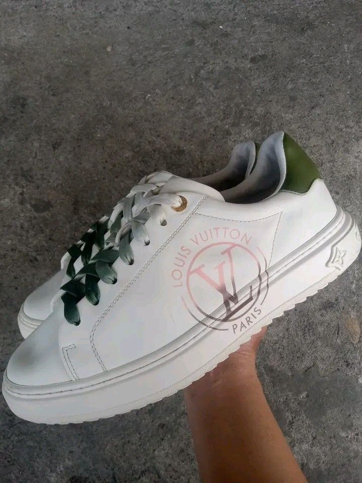 Louis Vuitton LV sneakers (Category: Sneakers) located in Koronadal. Submitted by joeannmahi28609 (Listing ID 1465614689, Image 2). Description: Louis Vuitton LV leather sneakers made in Italy size eur 43 for men only coded in excellent condition ukay source wow swerte mka mine nito gnda LV lalo na design mga boss bongga n shoes mine nyona.