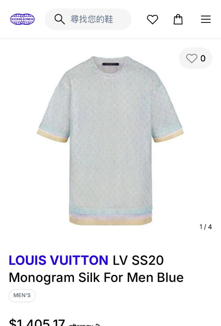 LOUIS VUITTON LV SS20 Monogram Silk For Men Blue (Category: Tshirts & Polo Shirts ) located in Kalibo. Submitted by bryaninosa20819 (Listing ID 1465648887, Image 2). Description: LOUIS VUITTON LV SS20 Monogram Silk For Men Blue Dimes : 21x27 Excellent Condition Color Rate 10 Need Wash.
