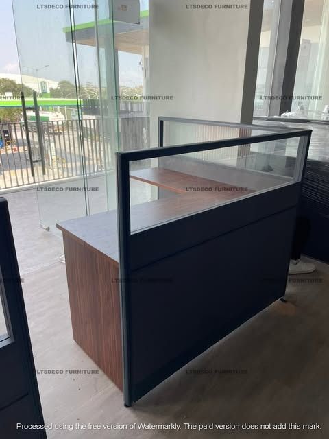 L-SHAPE WORKSTATION WITH GLASS OFFICE PARTITION (Category: Office Furniture & Fixtures) located in Quezon City. Submitted by cherry.ltsdeco (Listing ID 1465605044, Image 3). Description: LTSDECO Home and Office Furniture Trading MANUFACTURER • FABRICATOR • SUPPLIER Looking for office furniture, modular partitions, workstations, or customized furniture? We can help! LTSDECO Home and Office Furniture Trading is a trusted manufacturer, fabricator, a