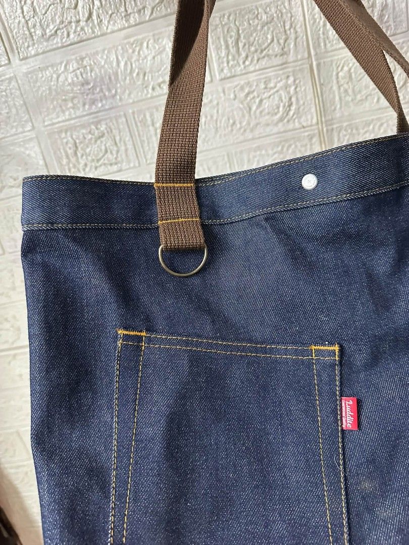 LUDDITE -denim tote bag (Category: Tote Bags) located in Bacoor. Submitted by arlenelamery (Listing ID 1465712199, Image 3). Description: LUDDITE- DENIM TOTE BAG AUTHENTIC EXCELLENT CONDITION NO ISSUE SIZE ACTUAL VIA TAPE W17 inches L16 PRICE 850 + SF PM MODE OF PAYMENT TRU GCASH LOC CAVITE.