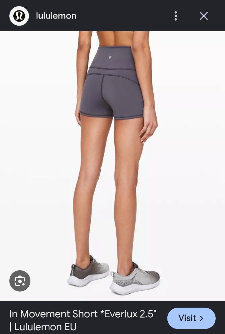 Lululemon In Movement Short *Everlux 2.5" (Category: Activewear) located in Palayan City. Submitted by erae_lf (Listing ID 1465715164, Image 1). Description: Lululemon In Movement Short *Everlux 2.5" no issue like new excellent condition 9/10 overall 4 way stretch dot 4 waist: 27-30" length: 11.5" dm location: Palayan City Nueva Ecija.