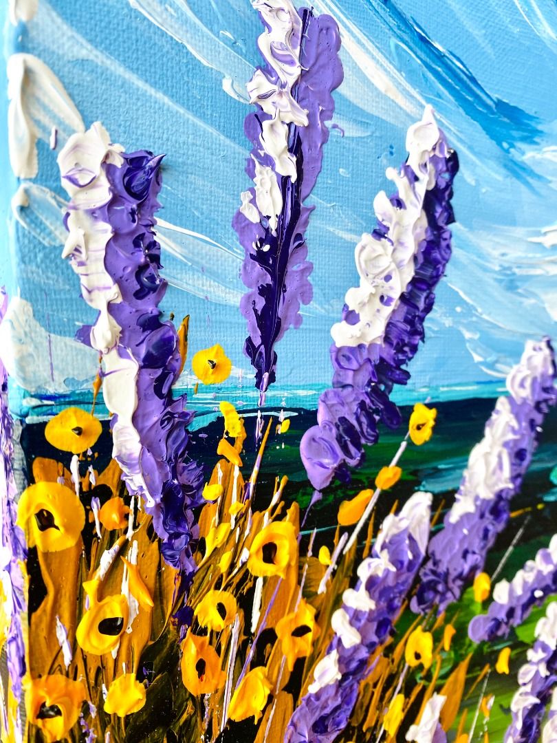 Lupines Painting (Category: Wall Decor) located in Manila. Submitted by jamaymaart (Listing ID 1465678091, Image 2). Description: 🎨 ORIGINAL HANDPAINTED ACRYLIC PAINTING ✨ Original artwork 🖼️ Medium: Acrylic on Canvas 📐 Size: 24 x 33 cm. 💰 Price: ₱4000 📍 Location: Metro Manila A one-of-a-kind original painting created to bring beauty and character into your space. Perfect for your bedroom, living room, office, or as a meaningful gift. ✔️ 100