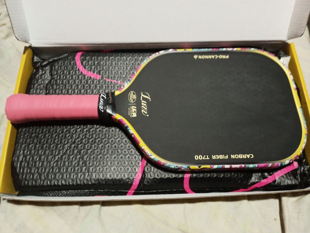Luzz cannon pickleball paddle (Category: Other Sports Equipment and Supplies) located in Bacoor. Submitted by joromoto18 (Listing ID 1465657885, Image 3). Description: For sale original preloved pickleball paddle Bought last july Still in good condition Selling as is lang din po Luzz cannon minions pickleball paddle 3,200 pesos only Paunahanan na lang Fixed mura na yan pass sa barat Hanap iba if kulang po budget Pass sa tawad Nagpalit lang ko ng 
