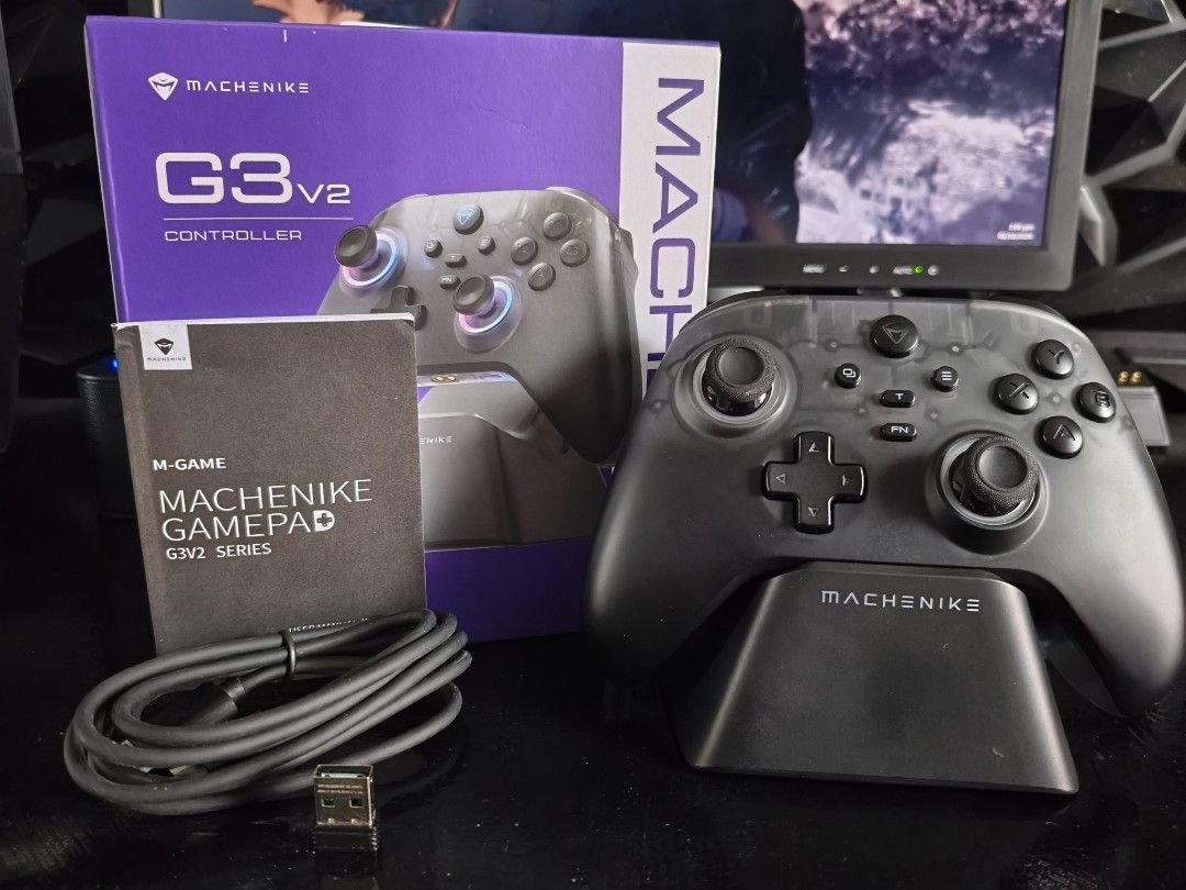 Machenike G3v2 Gaming Controller (Category: Controllers) located in Davao. Submitted by dablio_14 (Listing ID 1465616111, Image 1). Description: FOR SALE: Machenike G3 v2 Gaming Controller Price: ₱1,000 (FIXED) Condition: Slightly used (only used for 1–5 months, stored properly afterward) 100% Good condition — all buttons, triggers, and d-pads are working perfectly with no issues or stick drift Inclusions: Complete original box with manual and Or