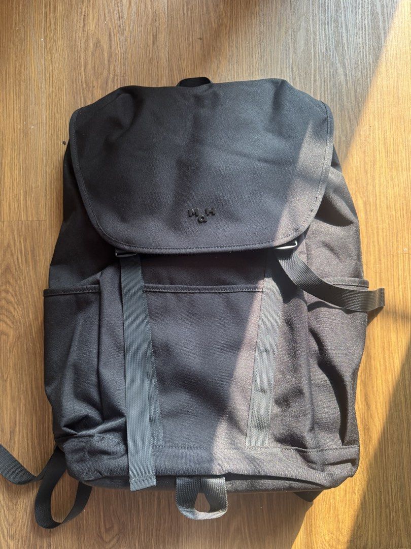 MaH 2372 Tour Backpack 30L Black (Category: Backpacks) located in Quezon City. Submitted by cww42wksr497997 (Listing ID 1465579770, Image 3). Description: - Brand: MaH (Model: 2372 Tour Backpack) - Color: Solid black with subtle front logo branding - Capacity: 30 liters - Laptop Fit: Up to 17 inches, plus space for A4 textbooks, tablets, water bottle, and umbrella - Material: Waterproof fabric to keep your belongings safe - Design: Multiple zippe