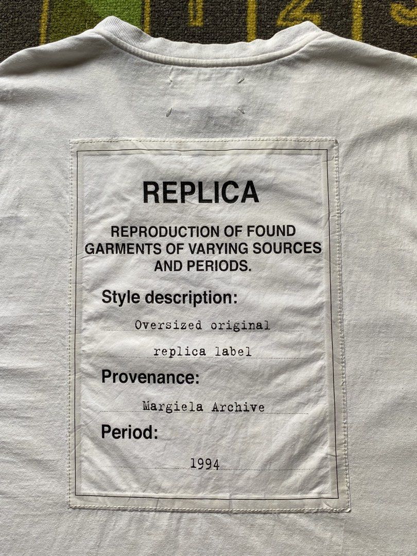 Maison Margiela Jersey Tag Tee (Category: Tshirts & Polo Shirts ) located in Quezon City. Submitted by notorious_dept (Listing ID 1465599088, Image 3). Description: MM Jersey Tag Tee (Off White) Authentic Sz 48 - width 22 - length 30 Good Condition Need Wash.