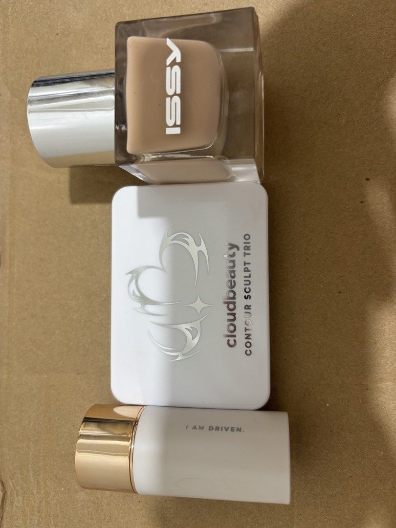 Issy Foundation available (Category: Makeup) located in Batangas. Submitted by moonagedaydreamm (Listing ID 1465753495, Image 1). Description: Issy Foundation in NL2.5 - 90% left Strokes Bronzer in Cinnamon - 80% left SOLD Cloud Beauty Contour Palette in 02 Neutral - Swatched only - SOLD This year lang nabili. Check Screenshots please Location: Manila Mode of Delivery: Jnt/Lalamove Rfs: Decluttering.