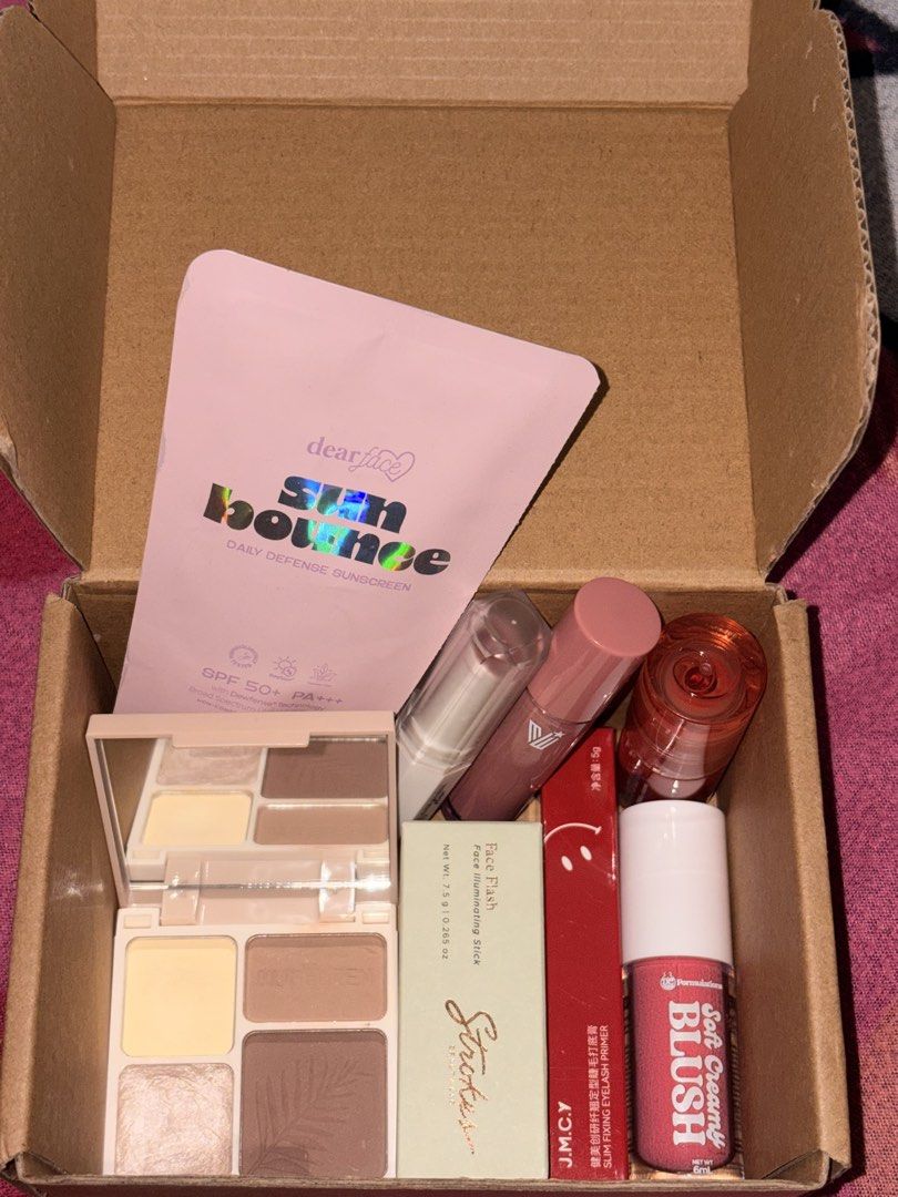 Makeup Bundle / Take All (Category: Makeup) located in Manila. Submitted by declutteria_forest (Listing ID 1465676213, Image 1). Description: 500 TAKE ALL NA!! Selling my brandnew and preloved that barely used makeup -Callcalling palette (like new) [50] -Strokes Face Flush / Illuminating Stick (BRANDNEW) [279] -DC Formulation soft Creamy Liquid Blush (like new) shade: Rose chiffon [50] -J.M.C.Y Slim Fixing Eyelash Primer (BRANDNEW) [50] -Vice Cos
