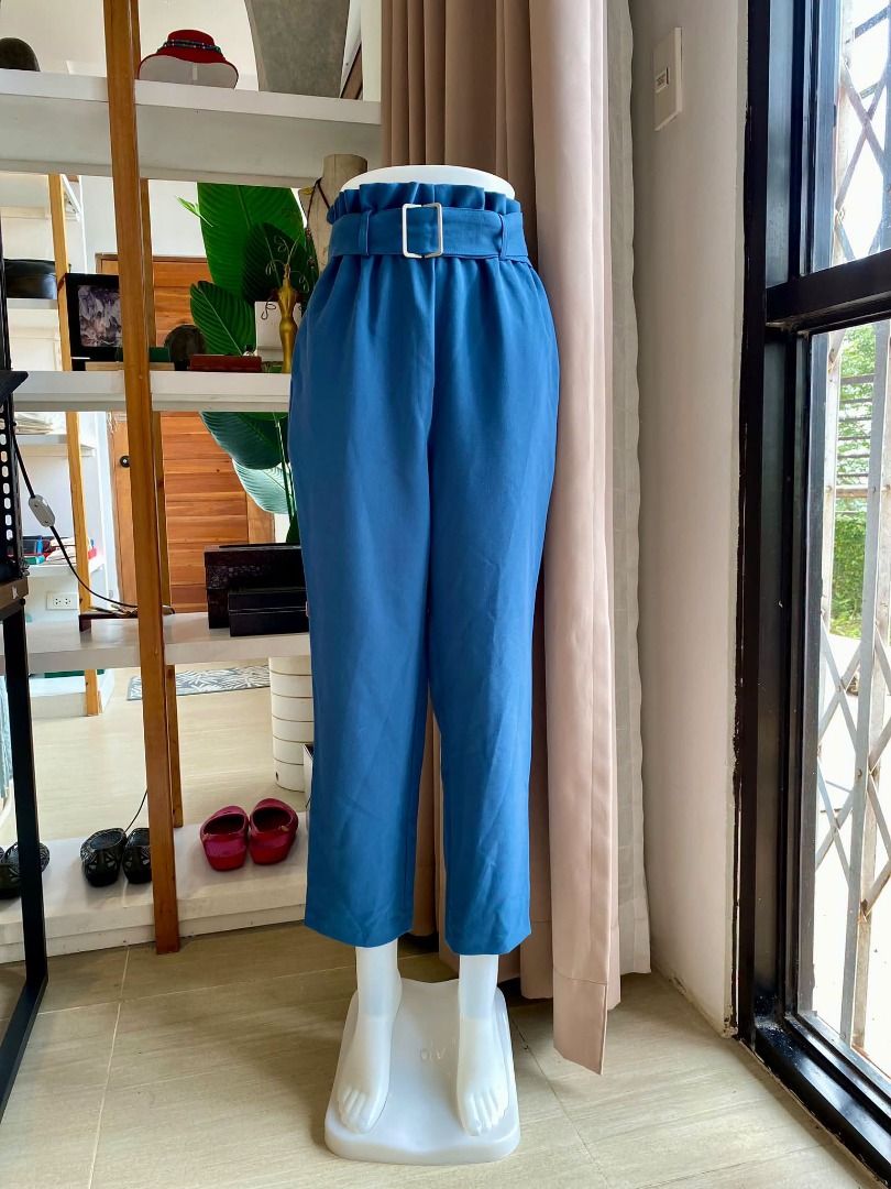 MANGO BLUE TROUSERS GARTERIZED (Category: Other Bottoms) located in Baguio. Submitted by asna_taku (Listing ID 1465665222, Image 1). Description: MANG0 BLUE TROUSERS GARTERIZED S-M ₱800.