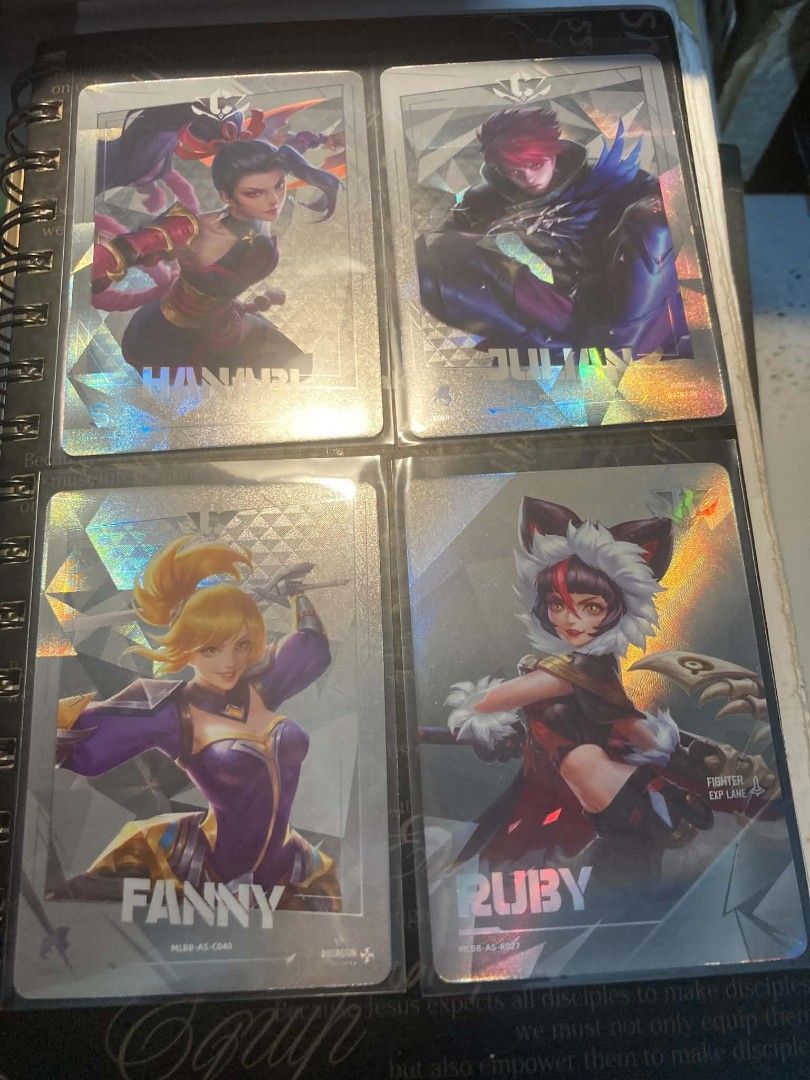 MANYC MLBB Vol. 2 R and C (Category: Raw Singles) located in Manila. Submitted by jtoyzandcollectibles (Listing ID 1465603124, Image 3). Description: MANYC Vol. 2 R and C ₱25 EACH Condition: All cards are sleeved and in good condition. ‼️ We only ship every Sunday & Monday night ‼️ 📌 Buyer shoulders shipping fee 📍 Cainta Rizal 💸 GCash only 🛵 Lalamove/JNT/LBC 💬 Send a message if you're interested!.
