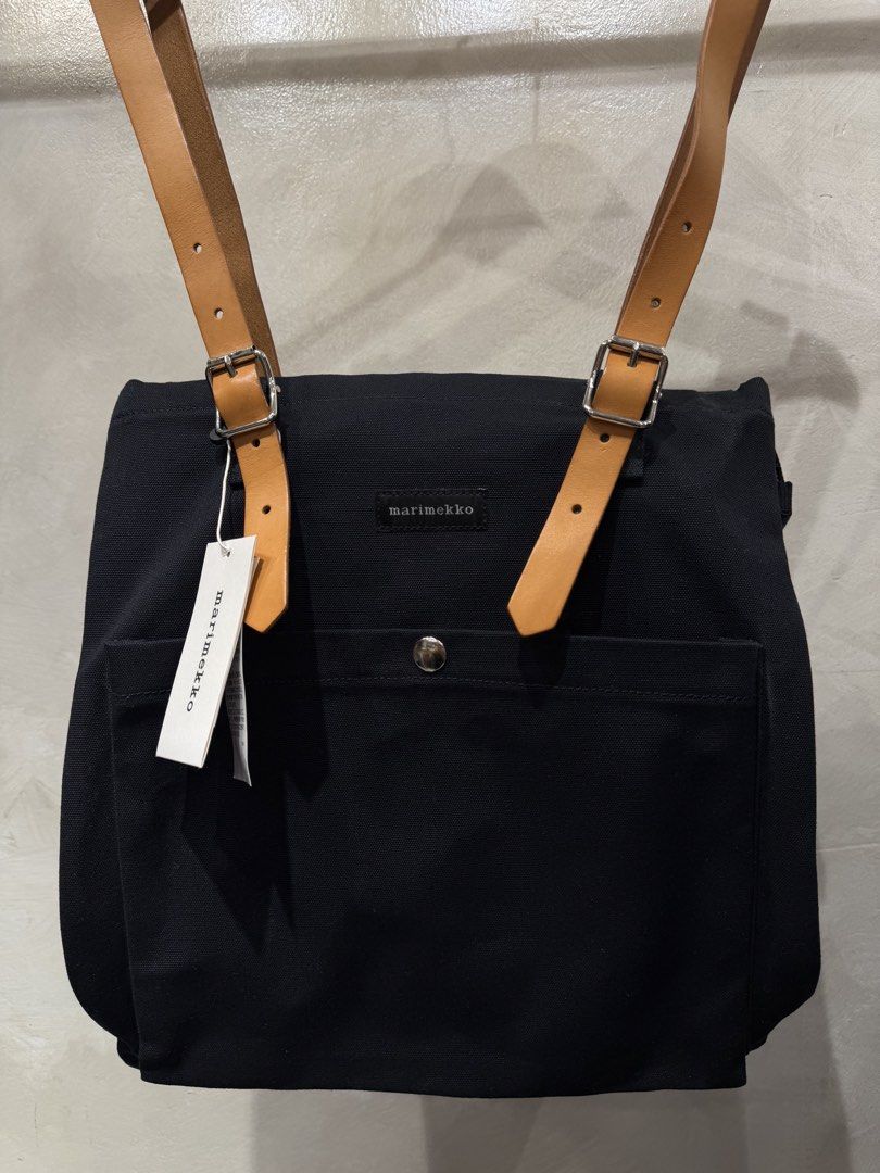 Marimekko - Eppu Two-way Canvas Bag (Category: Backpacks) located in Makati City. Submitted by dailypickups_ (Listing ID 1465687044, Image 3). Description: Medium size Brand-new with tags No inclusions Dimensions Width: 13.5” Height: 15”.