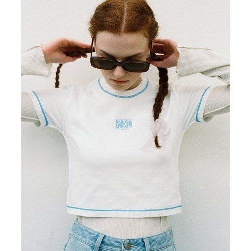 Marithe Francois Girbaud Classic Logo Crop Tee (Category: Blouses) located in Davao. Submitted by ljay.thriftedfinds (Listing ID 1465697451, Image 1). Description: Like new No issue Need wash only.