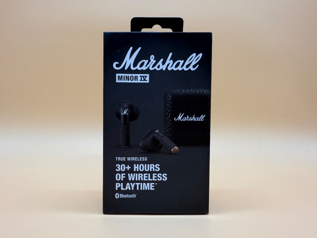 Marshall Minor IV True Wireless Earbuds Black (Category: Earphones) located in Pasig City. Submitted by samsungtolentinoph (Listing ID 1465755646, Image 2). Description: For sale only! Marshall Minor IV Selling my authentic Marshall Minor IV wireless earbuds. Delivering iconic Marshall signature sound with deep bass and clear highs, 30+ hours of total battery life, and a classic textured faux-leather charging case. Fully cleaned, sanitized, and r