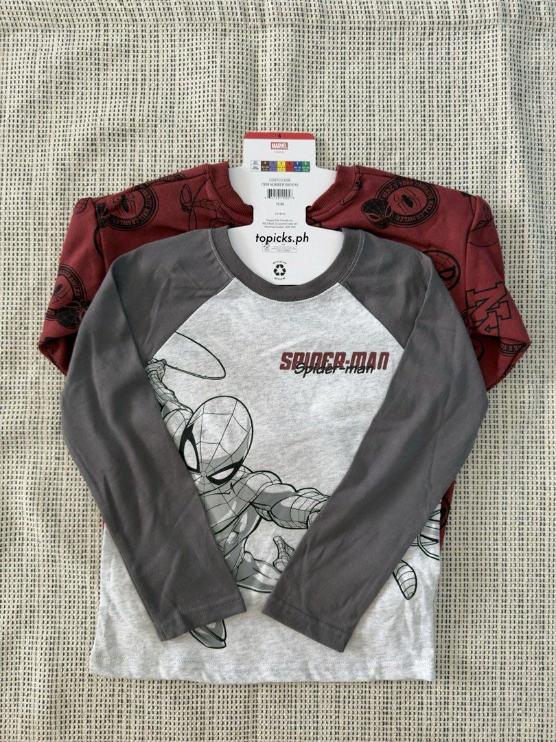 MARVEL SPIDERMAN sweatshirt & raglan t-shirt (Category: Babies & Kids Fashion) located in Malolos. Submitted by topicksph (Listing ID 1465729454, Image 2). Description: MARVEL sweatshirt & raglan t-shirt size 6y Guaranteen authentic.
