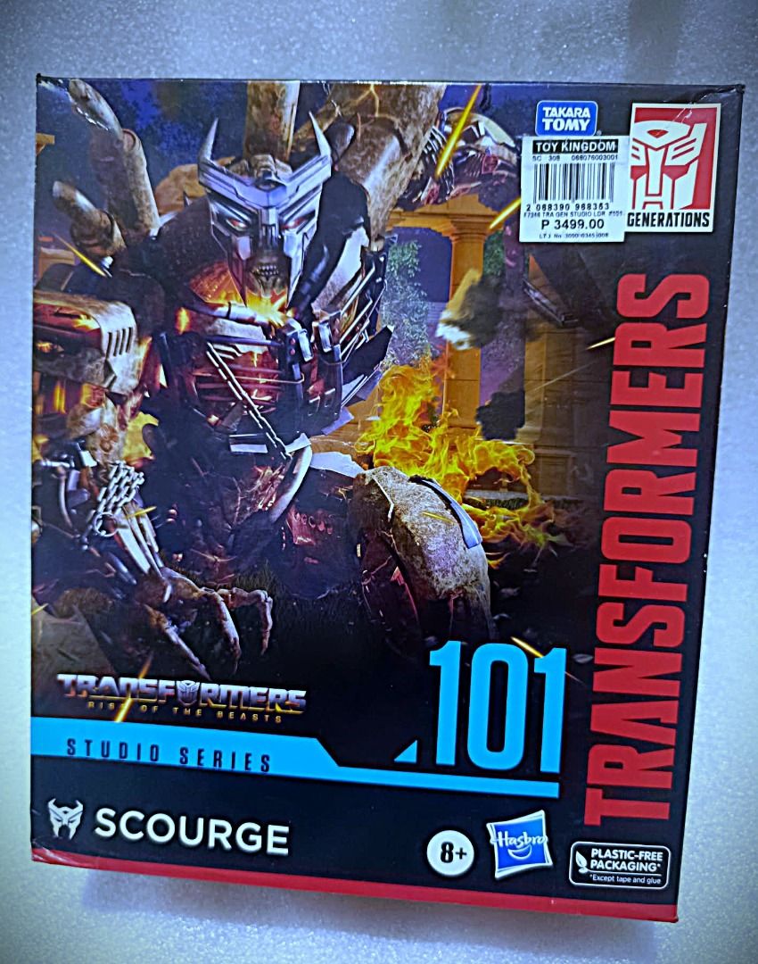MIB SS101 SCOURGE Leader Class Hasbro Decepticon Transformers (Category: Kids Toys) located in Pasay City. Submitted by Chariselyn (Listing ID 1465666158, Image 1). Description: MIB SS101 SCOURGE (3,500+sf) Leader Class Hasbro Decepticon Transformers Series: Movie - Transformers: Rise of the Beasts, 2023 Scale: 8 inches Stock: 1 Box Condition: 8/10 Issues: 0 Accessories: complete Mode of Payment: GCash or through your rider Shipping options: Paym