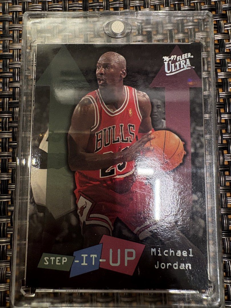 Michael Jordan Fleer Ultra Step it Up (Category: Raw Singles) located in Mandaluyong City. Submitted by dandansoy007 (Listing ID 1465675853, Image 1). Description: Michael Jordan Fleer Ultra Step it Up for 2k only.