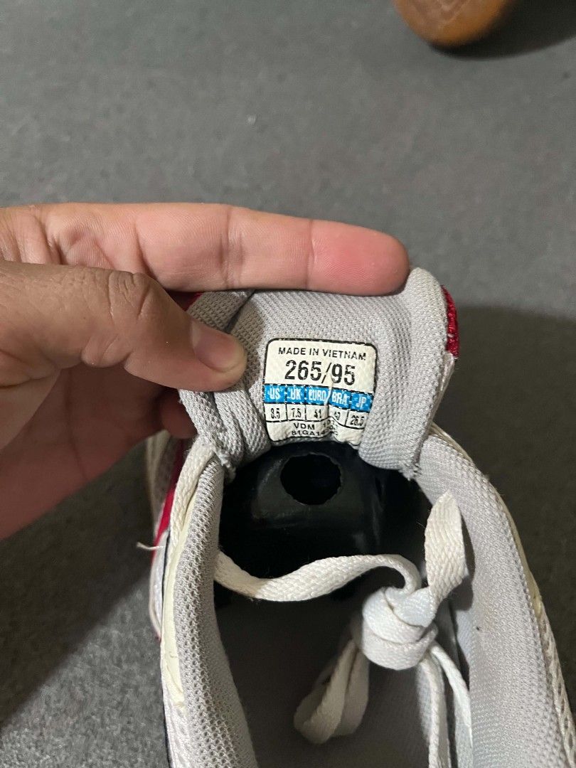 Mizuno (Category: Racket and Ball Sports) located in General Santos City (Dadiangas). Submitted by vashcollection16 (Listing ID 1465625242, Image 3). Description: ‼️UKAY2 Source ‼️ - Brand: Mizuno Crossmatch Plio - Color: White with red and silver accents - Ideal for: Indoor sports like table tennis and badminton - Outsole: Non-marking gum rubber for superior grip - Upper: Breathable mesh panels for maximum ventilation - Size: US 8.5 / UK 7.5 / E