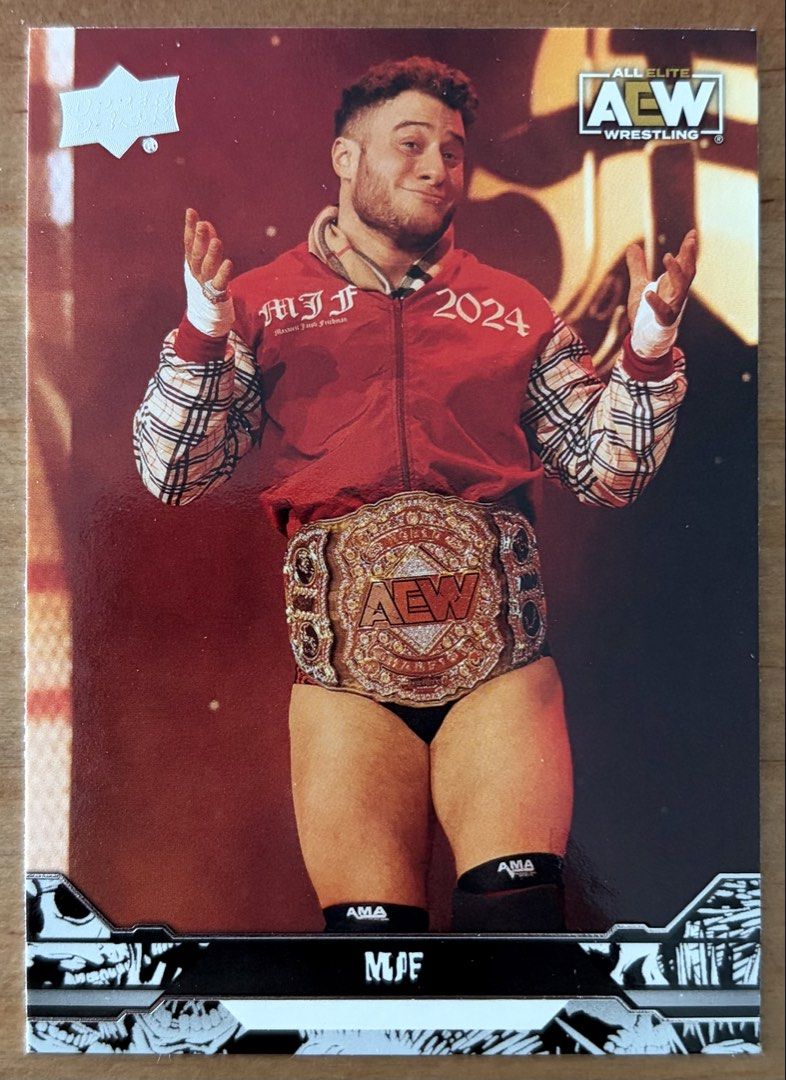 MJF | AEW Cards ~ Upper Deck '23 (Category: Raw Singles) located in Makati City. Submitted by cardlab (Listing ID 1465599970, Image 1). Description: Items are 💯 authentic/original/legit. About The Card: • 2023 Upper Deck • Card No. 8 FOR: • Cards ₱99 and below with Card Sleeves • Cards ₱100 and up with Used Toploader • ₱10 for Bnew Tops Packaging (If Shipping): ✔️ Plastic cover ✔️ Cardboard ✔️ Bubble wrap NOTE: • Cards are raw • Cards may have m