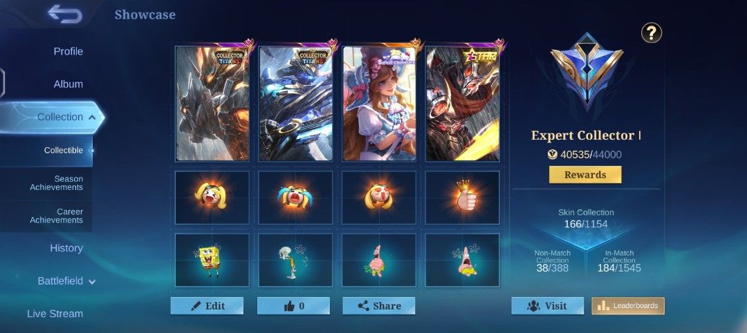 MLBB account (Category: Game Gift Cards & Accounts) located in Caloocan City. Submitted by keencloud_9f37ba (Listing ID 1465754809, Image 1). Description: - Game: Mobile Legends (PH Server) - Condition: Ready for immediate and secure transfer -Also have Regular starlight in bag.