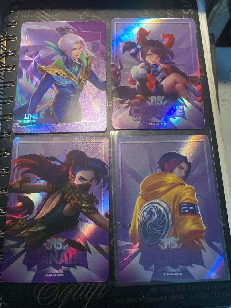 MLBB MANYC Vol. 2 RS and CS (Category: Raw Singles) located in Manila. Submitted by jtoyzandcollectibles (Listing ID 1465644334, Image 2). Description: MLBB MANYC Vol. 2 RS and CS ₱50 EACH Condition: All cards are sleeved and in good condition. ‼️ We only ship every Sunday & Monday night ‼️ 📌 Buyer shoulders shipping fee 📍 Cainta Rizal 💸 GCash only 🛵 Lalamove/JNT/LBC 💬 Send a message if you're interested!.