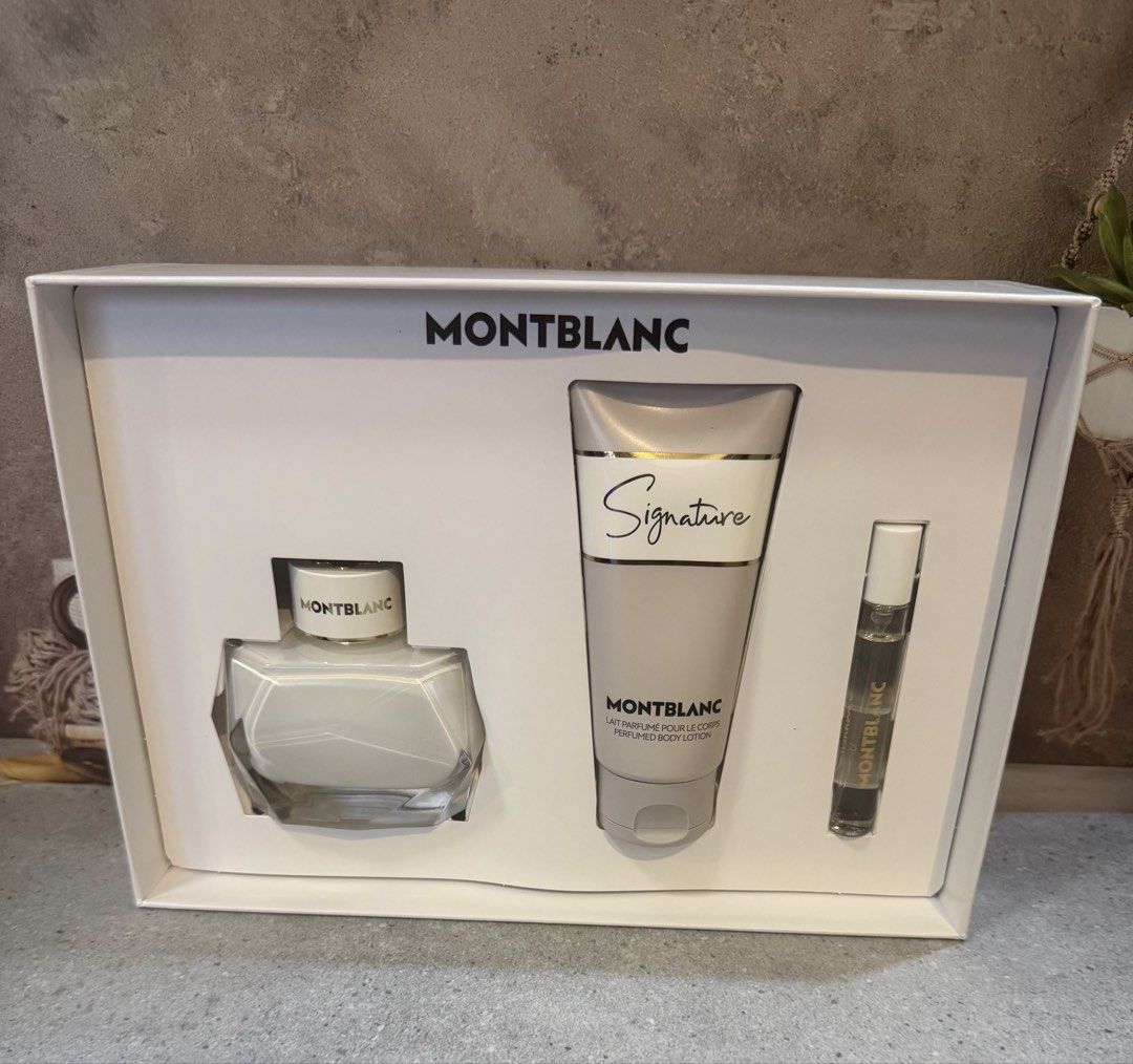 Montblanc Signature Set (Category: Fragrance & Deodorants) located in Paranaque City. Submitted by oommggg (Listing ID 1465595304, Image 2). Description: 100% Original Paranaque Area If nagdududa wag bumili..