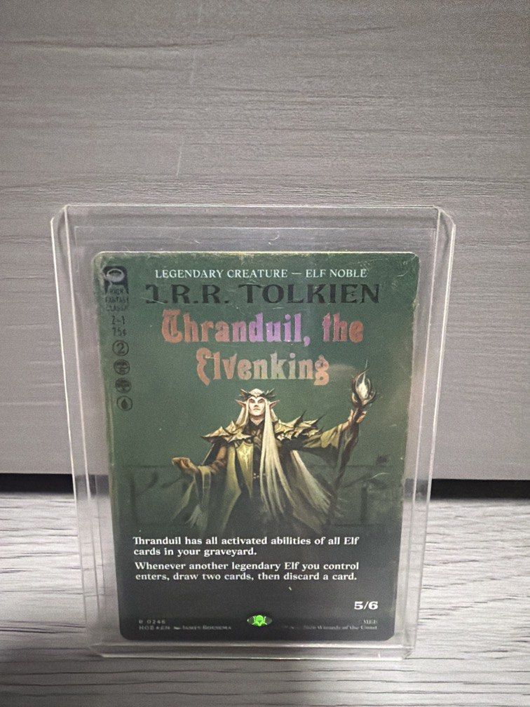 MTG (Category: Raw Cards) located in Singapore. Submitted by laukn89 (Listing ID 1465639883, Image 3). Description: The Hobbit Eternal-Legal Variants Foil: Orcish Bowmaster (Surge) The Hobbit Variant Foil Thranduil, the Elvenking (Borderless) Price will based on CK 1:1. PM if interested. Price can be nego. Meet up to deal only. Thank you.