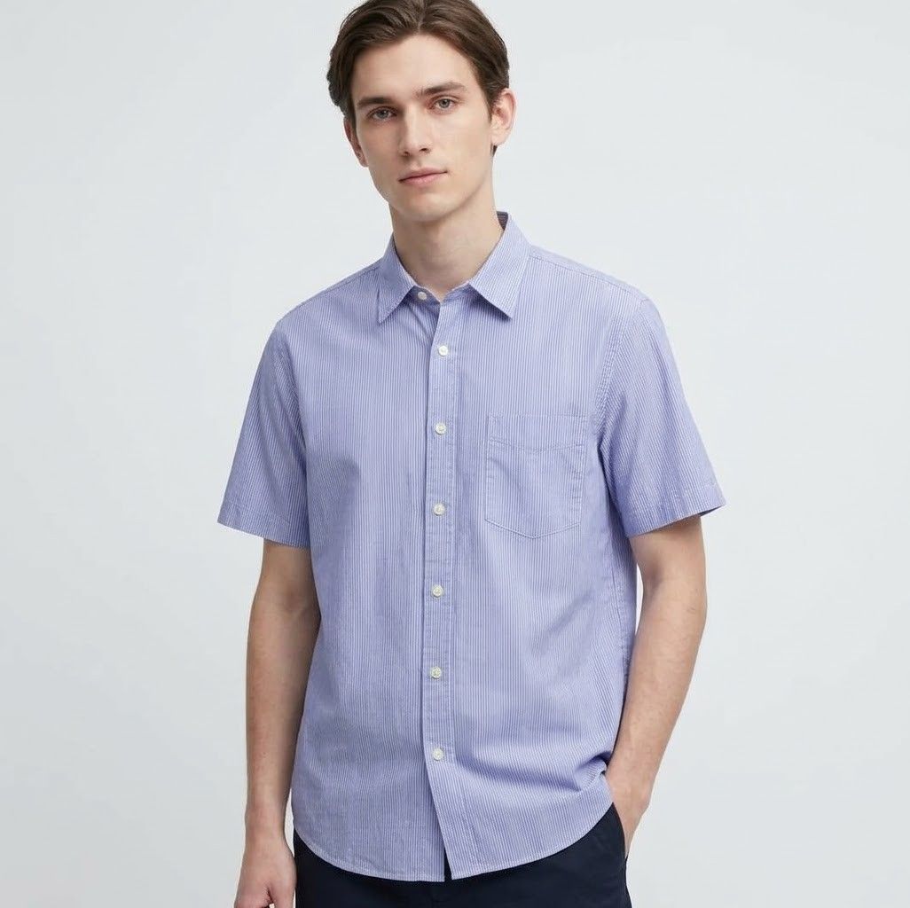 MUJI MEN SHORT SLEEVE BUTTON DOWN SHIRT (Category: Formal Shirts) located in Davao. Submitted by nevar07 (Listing ID 1465664559, Image 2). Description: SIZE: LARGE DIMENSION: W22 X L29 REGULAR FIT SINGLE CHEST POCKET OXFORD MATERIAL EXCELLENT CONDITION LIKE NEW DM TO PURCHASE 📥 𝐑𝐄𝐌𝐈𝐍𝐃𝐄𝐑: •𝐂𝐨𝐥𝐨𝐫 𝐦𝐚𝐲 𝐯𝐚𝐫𝐲 𝐝𝐮𝐞 𝐨𝐟 𝐭𝐡𝐞 𝐥𝐢𝐠𝐡𝐭𝐢𝐧𝐢𝐧𝐠 •𝐀𝐥𝐥 𝐢𝐭𝐞𝐦𝐬 𝐚𝐫𝐞 𝐭𝐡𝐫𝐢𝐟𝐭𝐞𝐝/𝐟𝐫𝐨m 𝐮𝐤𝐚𝐲 𝐛𝐚𝐥𝐞. 𝐋𝐢𝐦𝐢𝐭 𝐚�